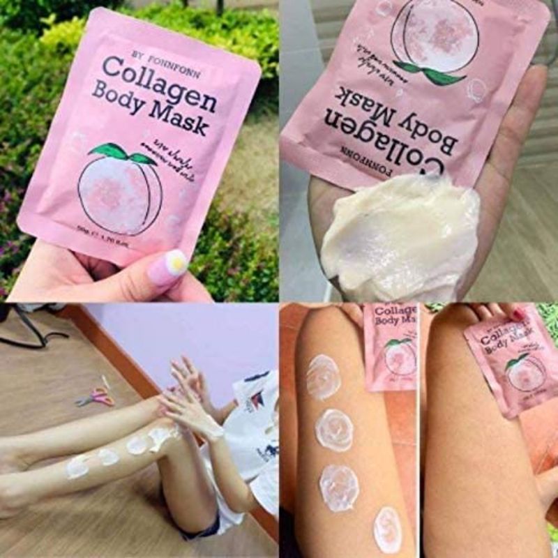 ‼️READY‼️COLLAGEN BODY MASK BY FONNFONN ORIGINAL - PEMUTIH BADAN - MASKER BADAN