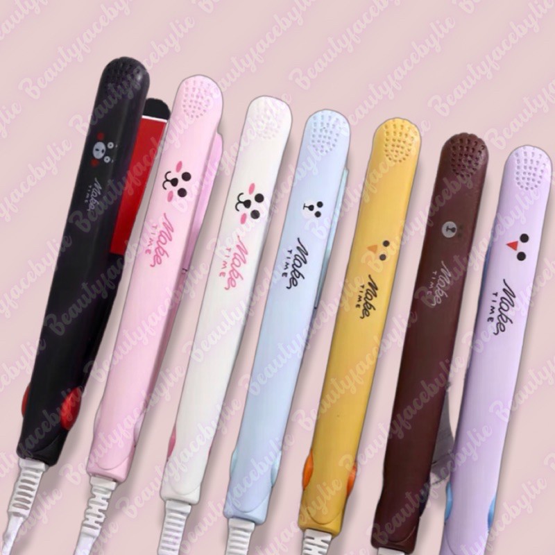 Alat Catok Rambut Mini Karakter 2in1 Catokan Lurus Curly