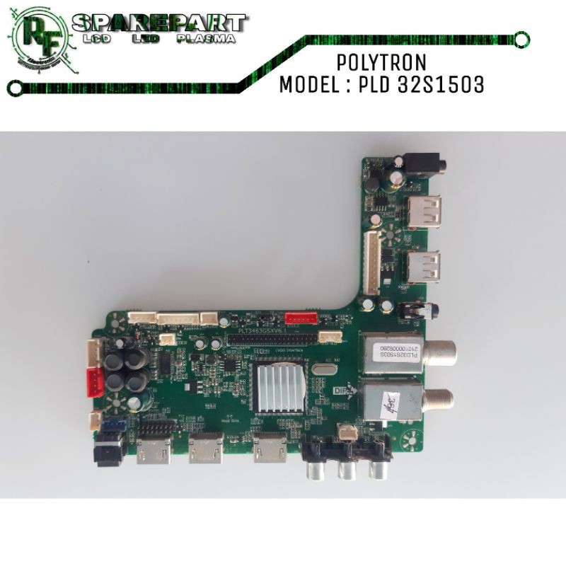 MB TV LED POLYTRON PLD 32S1503  Mainboard tv led polytron pld32s1503