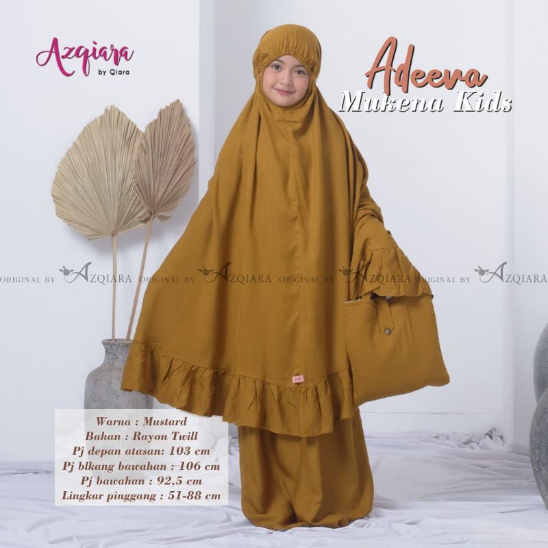 Adeeva Mukena Kids Mukena Anak Perempuan Mat Rayon Twil Adem By AzQiara