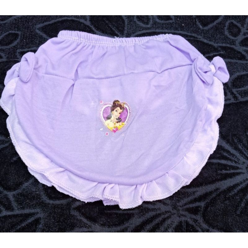 Celana dalam rok bayi perempuan 0-12 Bln Pita Berenda Princess isi 6 pcs Lucu  Celana Segitiga Bayi