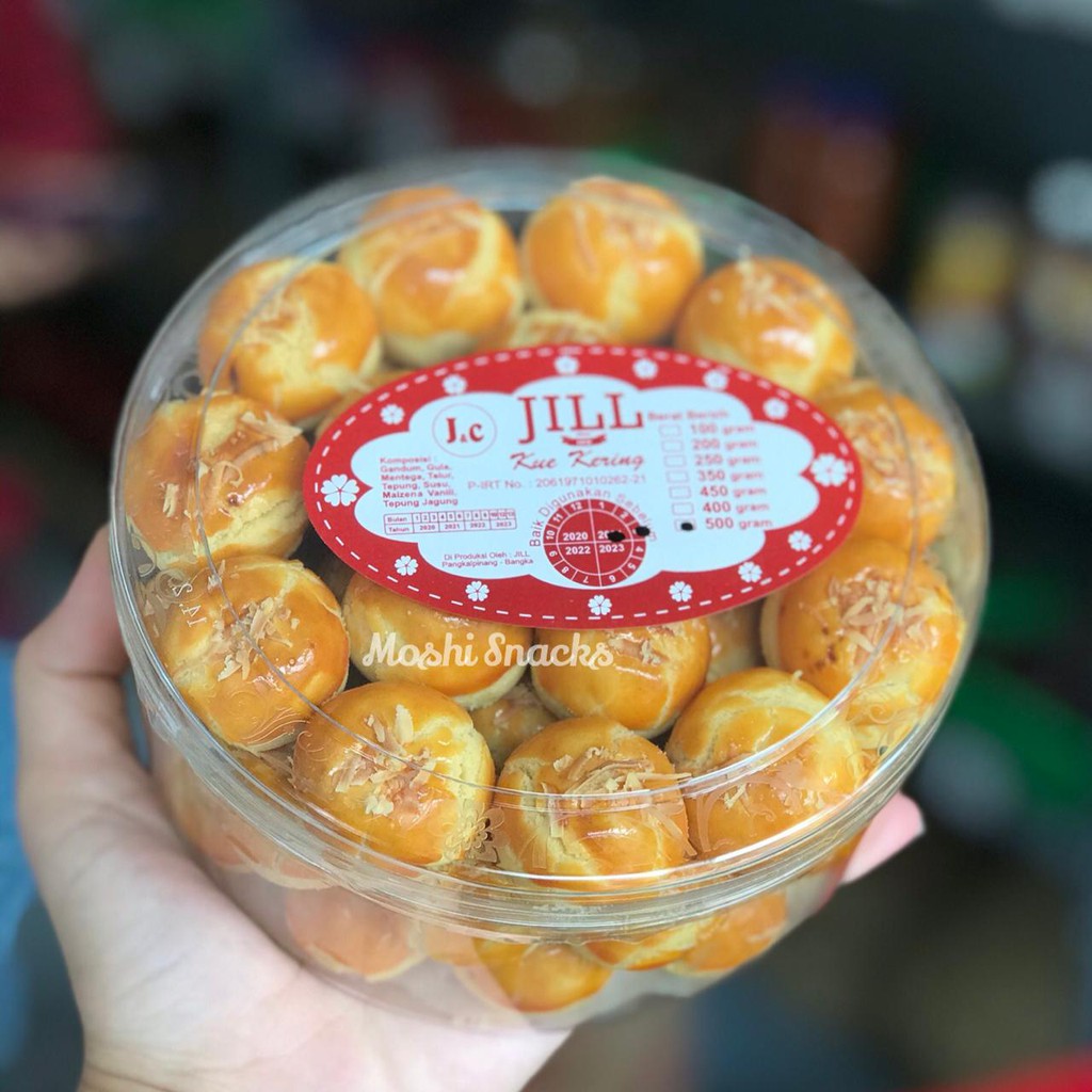 

Kue Nastar Keju Cap Jill 500gr Asli Bangka Tanpa Pengawet / Cookies Nastar Homemade