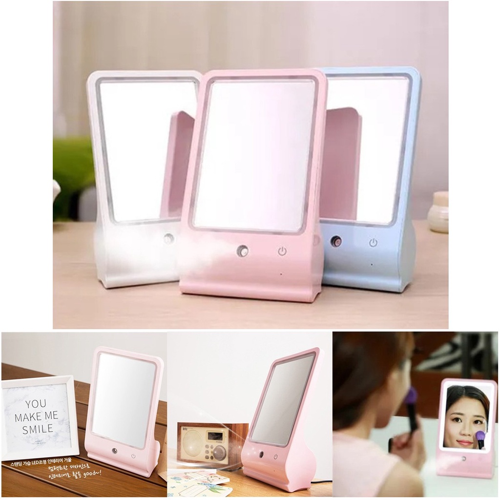 Mirror LED Lamp Humidifier / Kaca Cermin Make Up Lampu LED Moisturizer