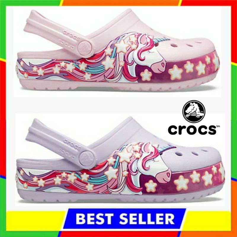CROCS Kid's Fun Lab Unicorn Star Clog Original Sepatu Anak Perempuan