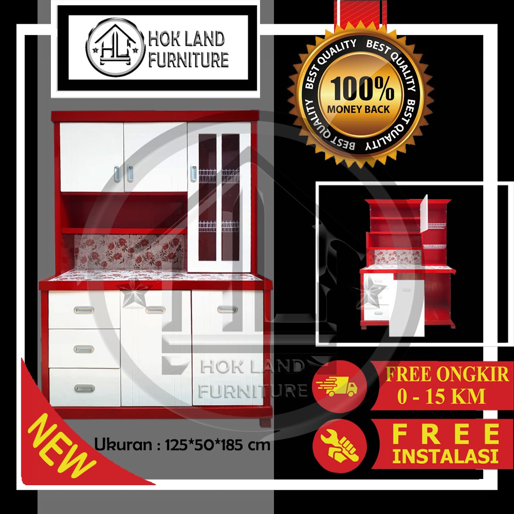 Lemari sayur 3 pintu lemari rak piring dapur minimalis / Lemari Sayur 3Pintu Kayu Multiplek / LS55