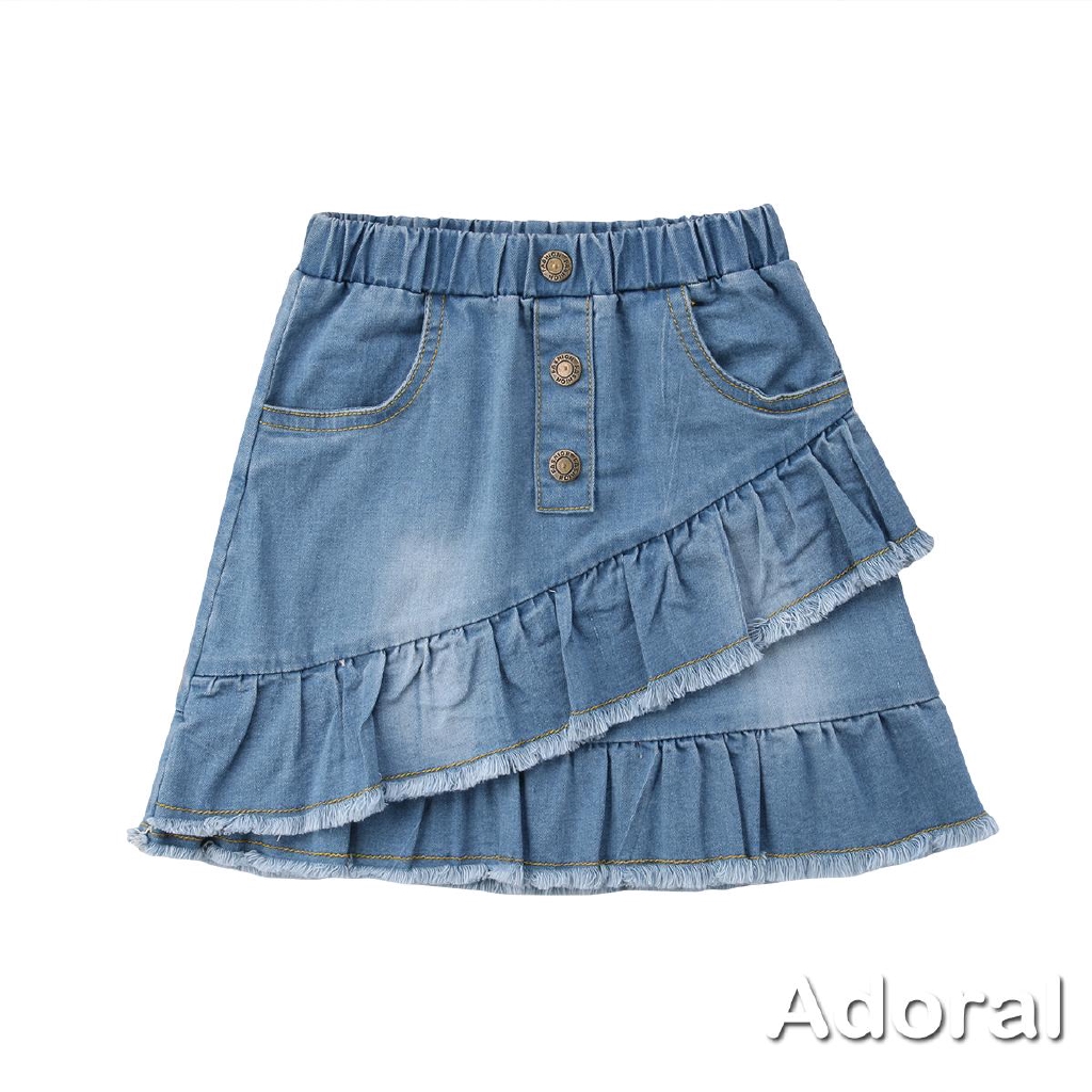 blue jean skirt for little girl