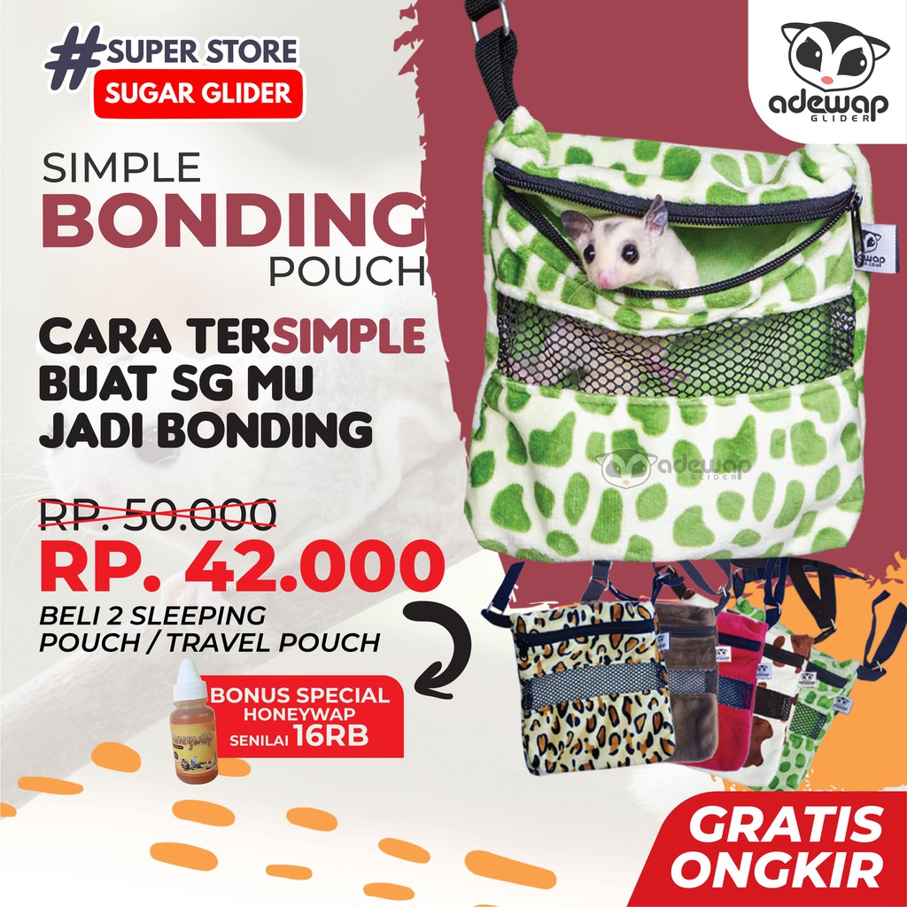 ADEWAP GLIDER Tas Bonding Pouch Travel Pouch Sugar Glider