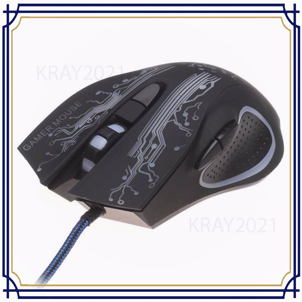 Mouse Gaming USB 3200 DPI dengan LED RGB - X13