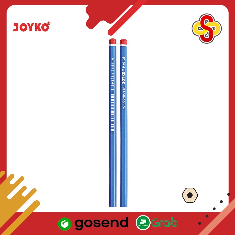 Pensil / Pencil 2B Joyko P-93 Isi 12 pcs