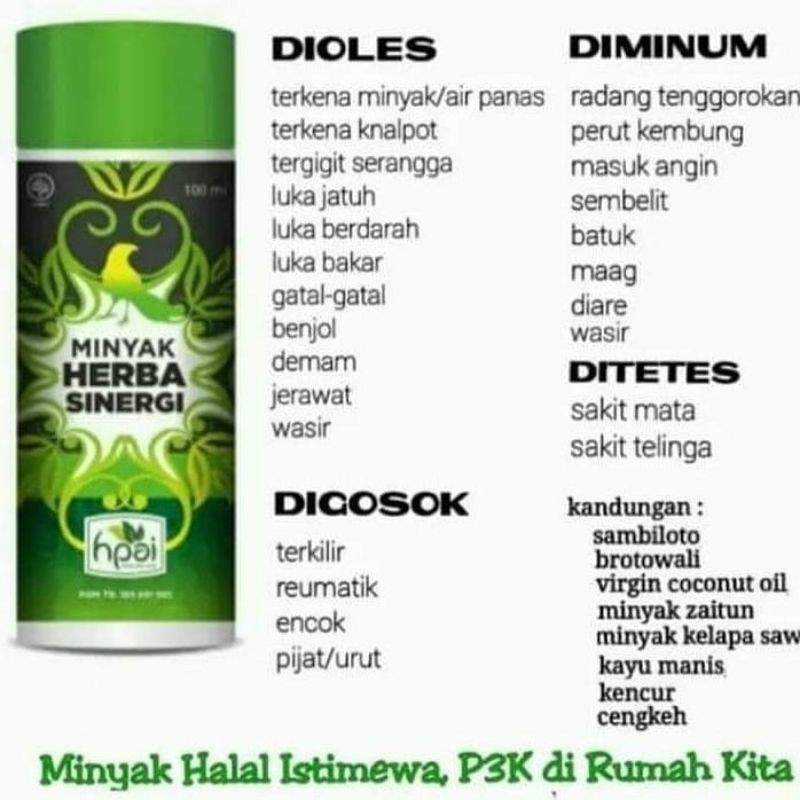 Minyak Herbal Sinergi Mhs Hni Hpai Minyak But But Minyak Urut Obat Sariawan Obat Luka Shopee Indonesia