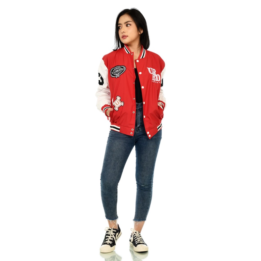 Jaket Varsity Baseball Full Bordir A218