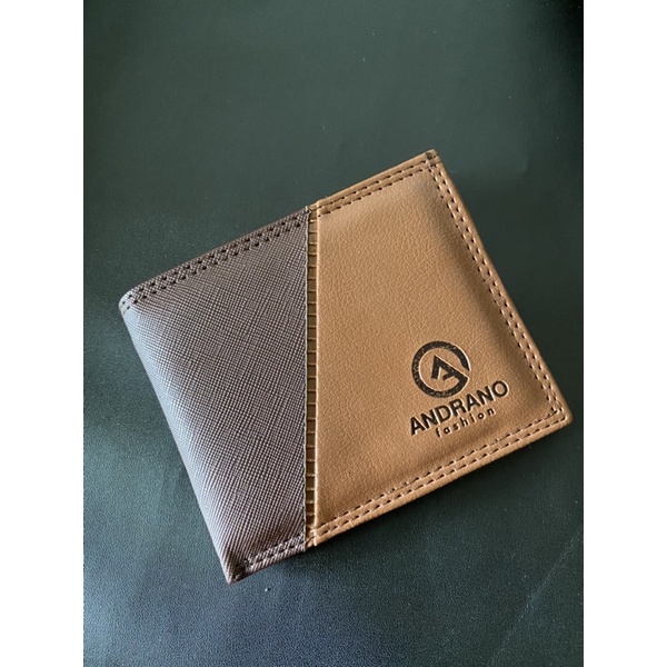 DOMPET PRIA KULIT SINTETIS KOMBINASI ANDRANO DOMPET PRIA LIPAT MURAH MERIAH DOMPET PRIA KARTU DOMPET PRIA ADA SELETING DALAM