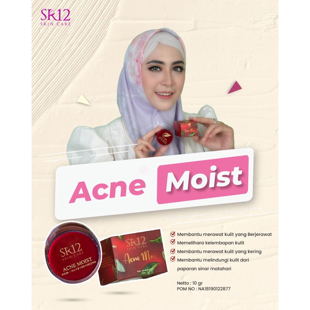 SR12 Krim Kulit Berjerawat Acne Moist Krim Siang SR12 ORIGINAL