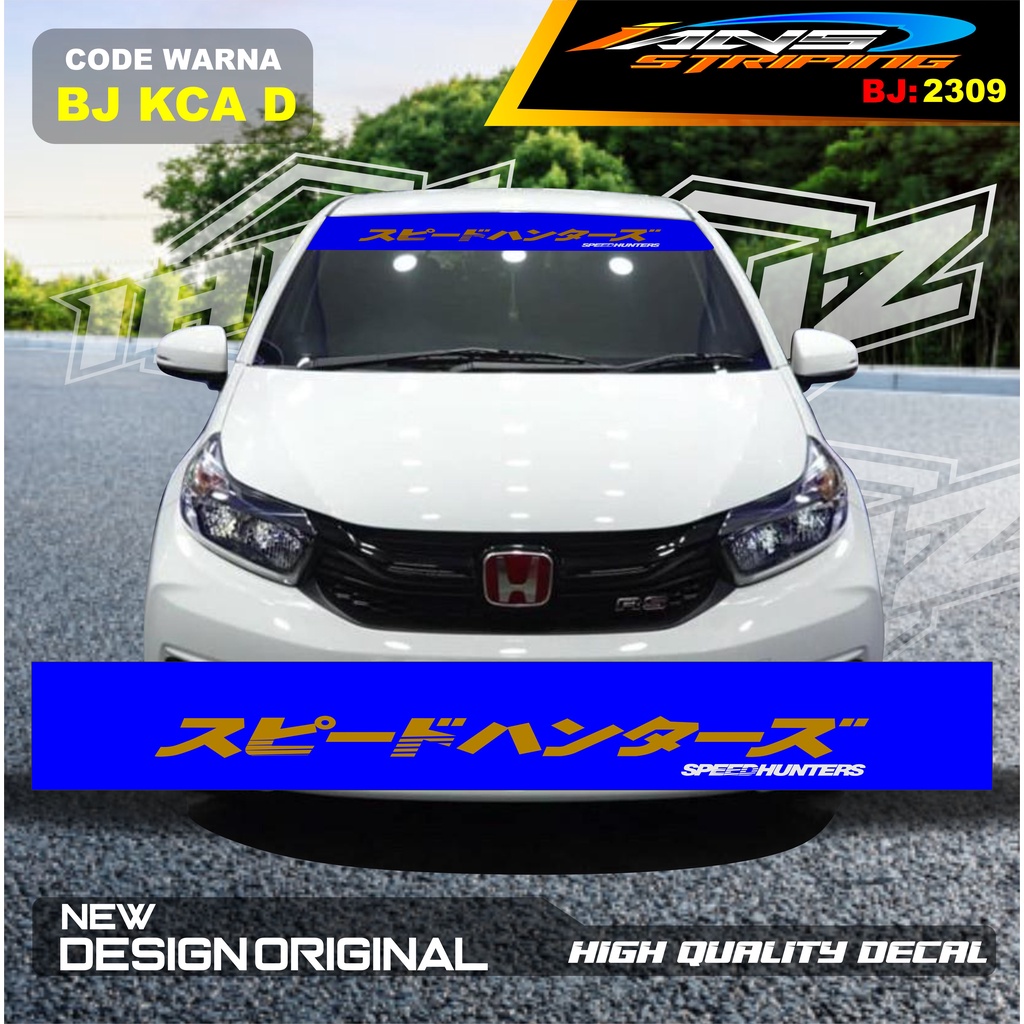 VARIASI STICKER KACA DEPAN MOBIL BRIO / STICKER KACA DEPAN MOBIL HONDA JAZZ / VARIASI STIKER MOBIL AYLA / STIKER KACA MOBIL