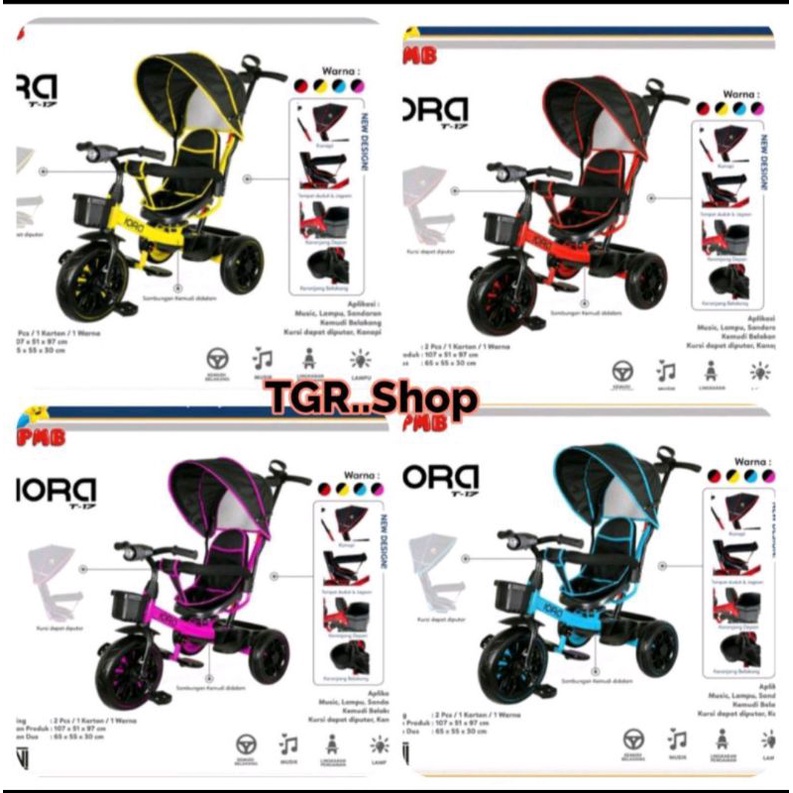Sepeda Anak Roda Tiga  PMB IORA T17