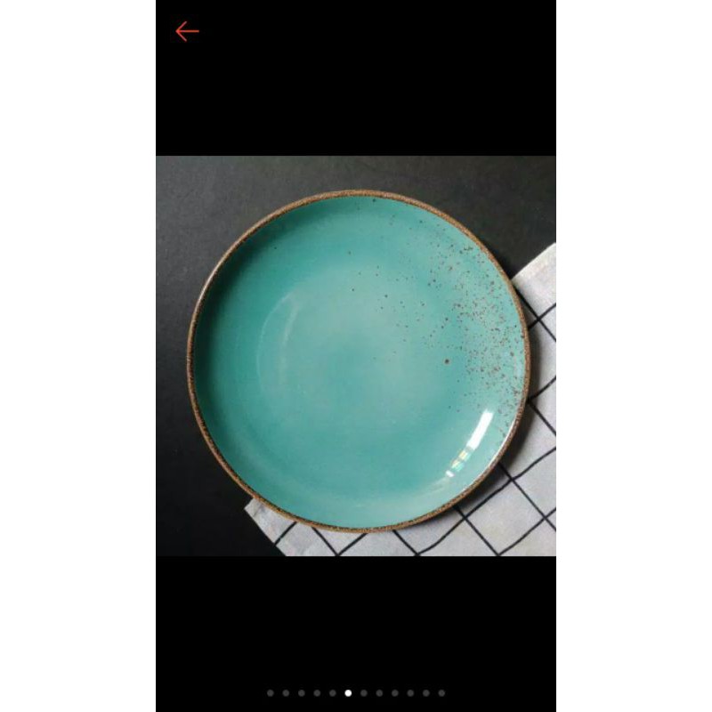 piring roustic dinner plate blue