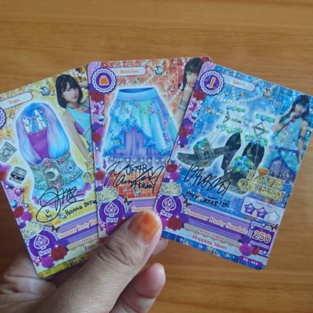 KARTU AIKATSU PROMOTION CARD JKT48 SIGN 'SUMMER PARTY COORD' -SET 3 CARD-