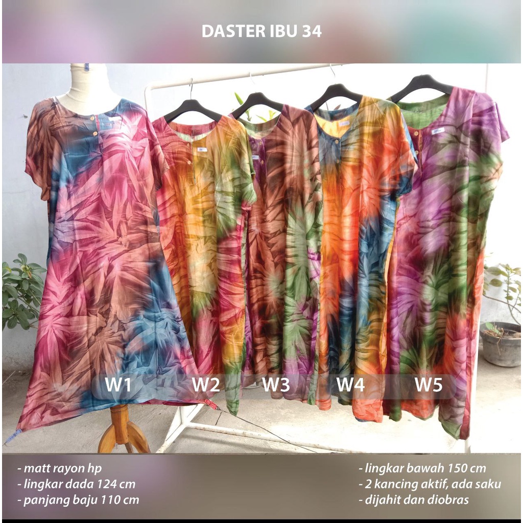 Baju Daster Jumbo Daster Ibu Ibu Daster Rayon Daster Jumbo Kencana Ungu Daster Panjang II