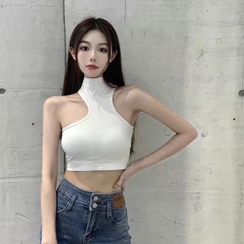 EJ - BR05 - Sling Tanktop / Crop Top / Atasan Wanita Bralette Push Up-BR9-Putih