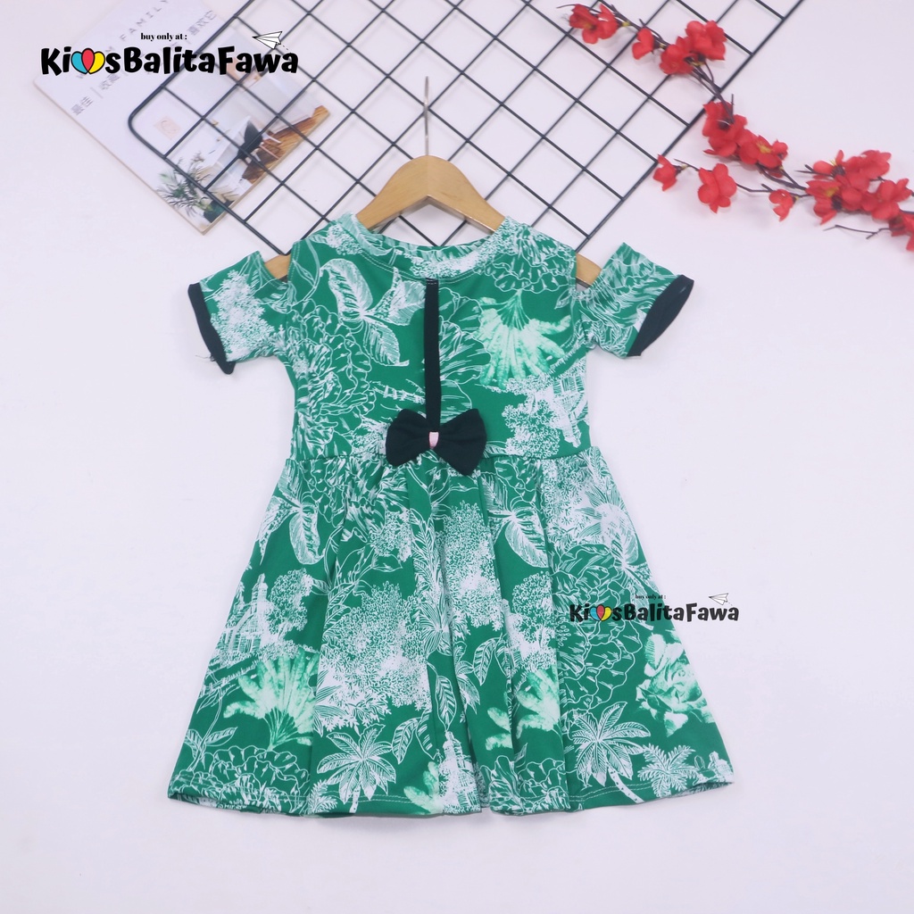 Dress Sabrina 1-2 Tahun / Dres Anak Perempuan Murah Baju Cewek Dres Lengan Balita Pesta Fashion