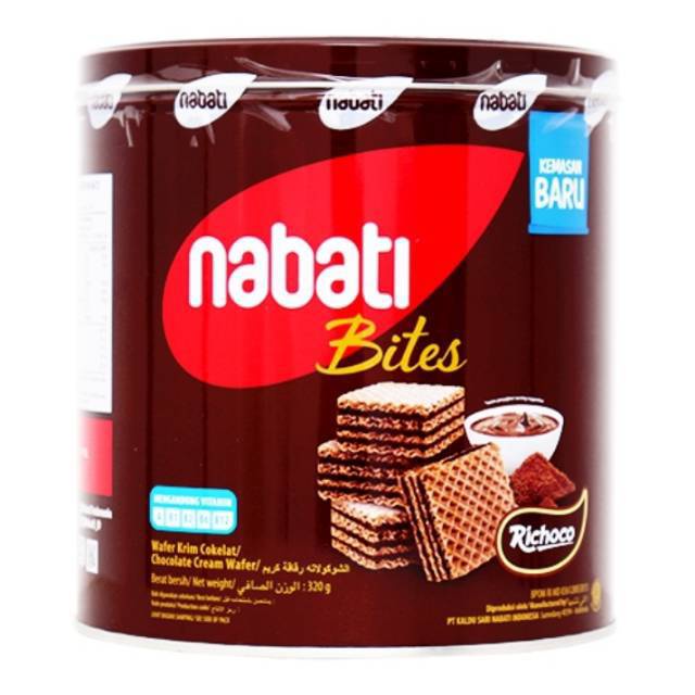 Wafer Nabati Keju &amp; Coklat 300gr Kemasan Kaleng