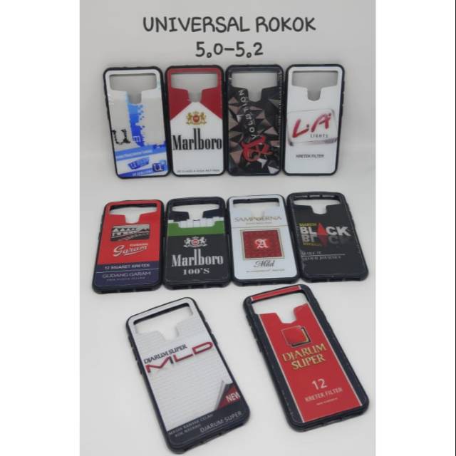 Softcase Cowok Universal 5 - 5,2 inch motif Rokok Silikon Motif Rokok Universal