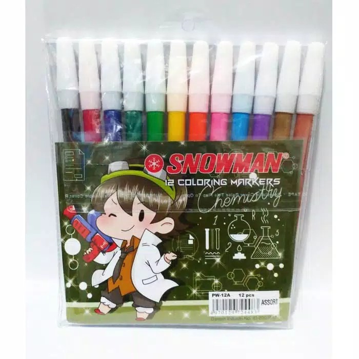 

Spidol Snowman 12 Warna PW - 12A