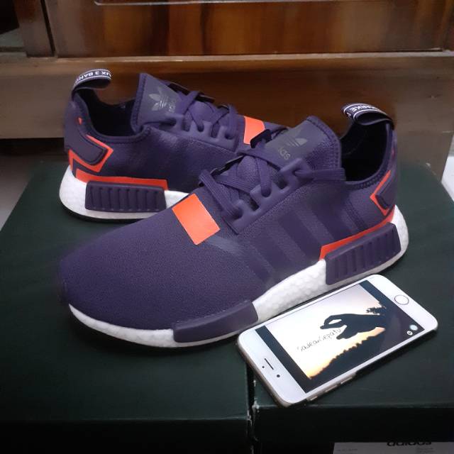Adidas NMD R1 Legend Purple Shock Red Original New