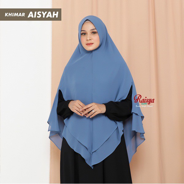 ( BEST SELLER ) Hijab Syar'i Aisyah / Khimar Aisyah / Hijab Instan / Khimar Ceruty Babydoll 2 layer