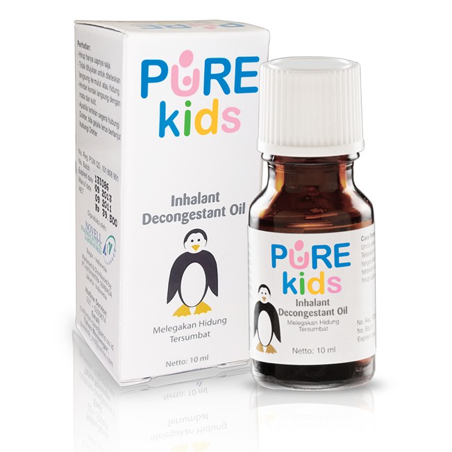 Pure Kids (Baby) Inhalant Decongestant Oil 2 pcs + Free Tungku Aromatherapy Original / Lemon