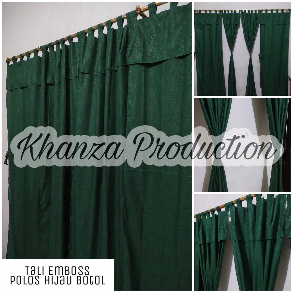 Jual Gorden Pintu Polos Bisa Juga Jendela Polos Emboss Warna Hijau Botol