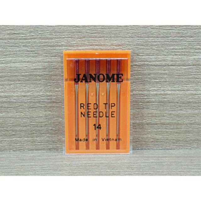JANOME Red Tip Needles - Jarum Jahit Presisi Tinggi