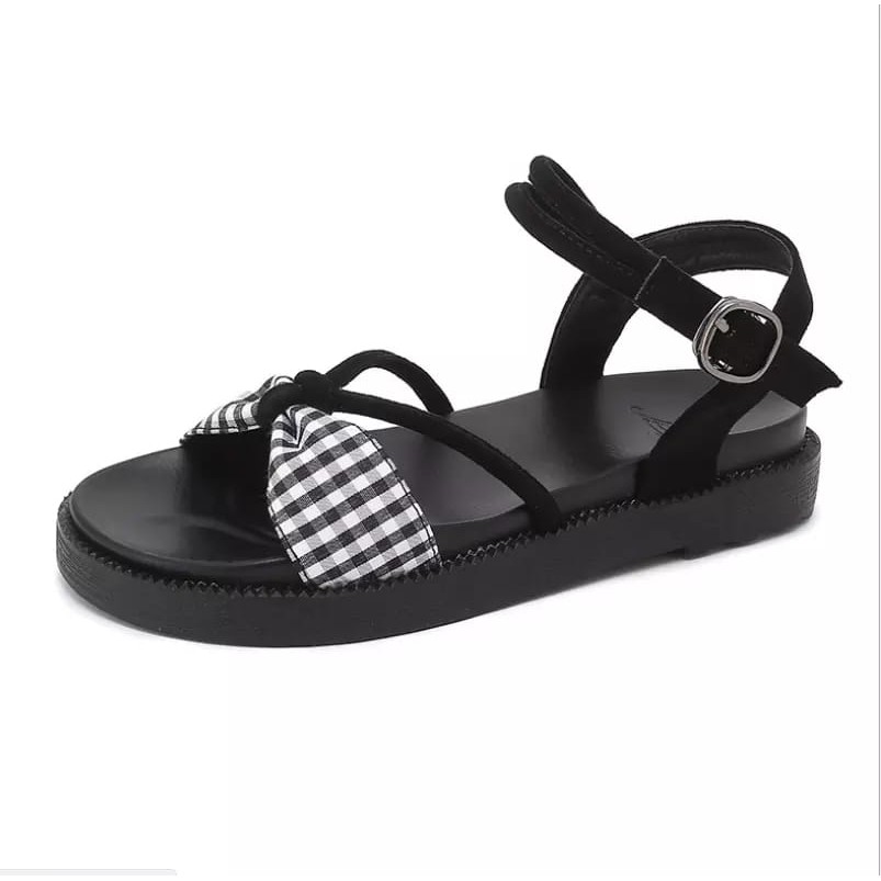 Sandal YURRY / Sandal Wedges Silang Kotak Style Korea WDS 171