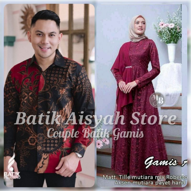 BAJU SARIMBIT COUPLE PASANGAN KEBAYA BROKAT CAPEL MODERN BATIK CAPLE PASANGAN KONDANGAN TERBARU FASH