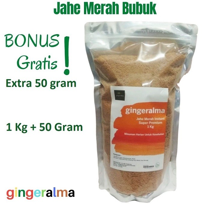 

[MURAH ORIGINAL] Gingeralma Jahe Merah Bubuk 1 Kg Super Premium