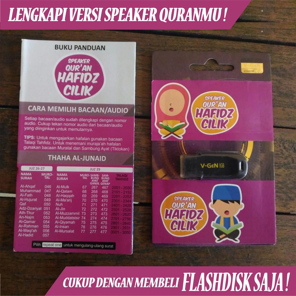 Flashdisk Speaker Quran Hafidz Cilik Taha Al Junaid untuk Speaker Al Quran