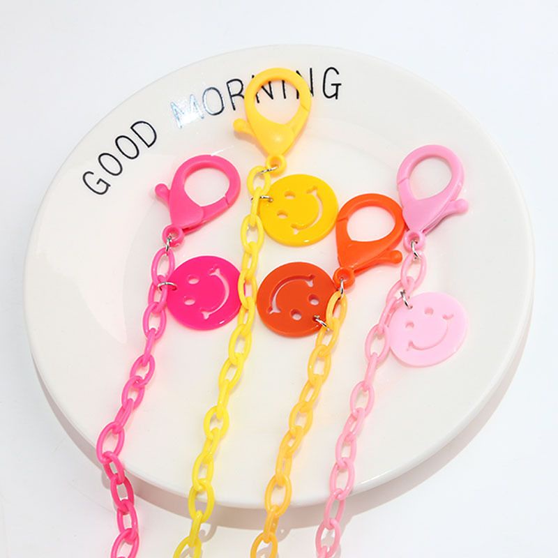 PROMO 4.4 Strap Masker Anak Import Rumbai Smile Rantai Warna / Gantungan Masker / Talu Masker / Rantai Masker ) Kalung Masker