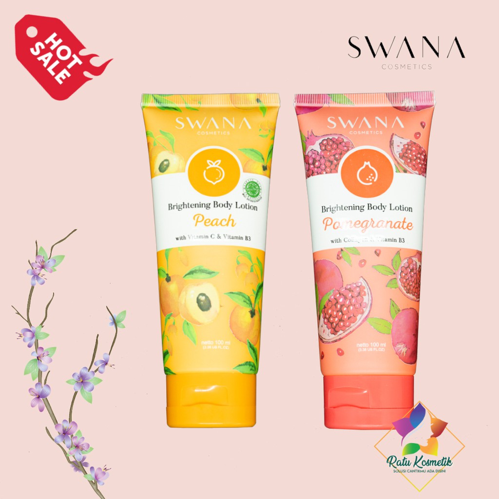 ❤ RATU ❤ Hand Body Lotion Swana | Swana Instant White Body Lotion Pomegrante &amp; Peach By Hanasui (✔️BPOM)