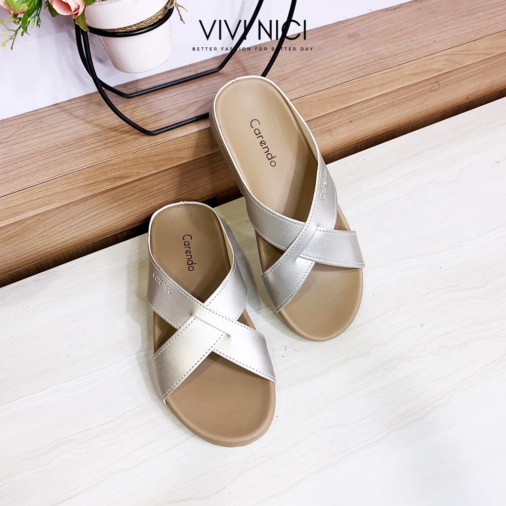 Carendo by Vivi Nici - Melly Sandal Wanita-Silver Metalic