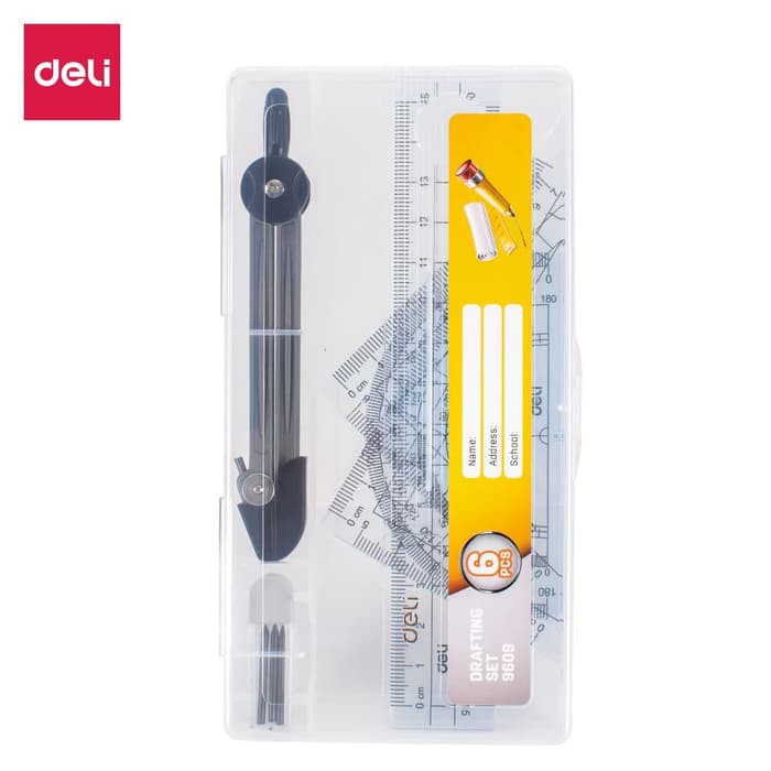 

Paket Alat Tulis - Paket Puzzle Anak - Paket Ujian Deli E9609 Jangka-Drafting Set 6Pcs Ruler Set