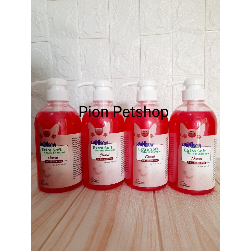 Rainbow Extra Soft Natural Shampo For Cat and Dog 500ml Tutup Pump