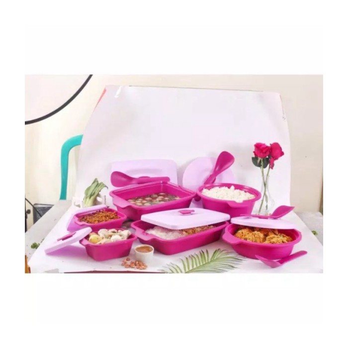 AQUAMARINE Prasmanan Set KWBO  4 Sendok  Wadah Saji Makanan