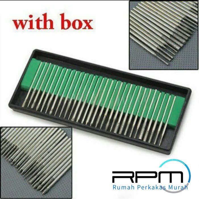 Mata Tuner Carbide Burr Set 30 pcs Diamond Pur Mini Grinder Ukir Kaca