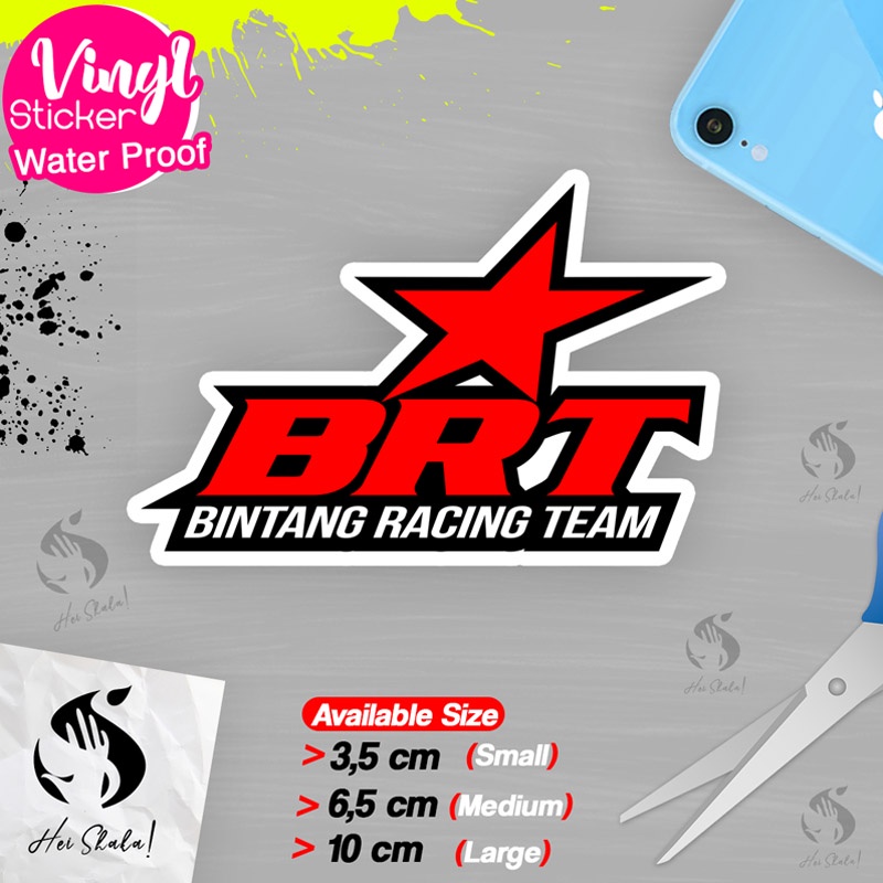 Stiker BRT Bintang Racing Team Sticker Racing Ngabers Bahan Vinyl Anti Air
