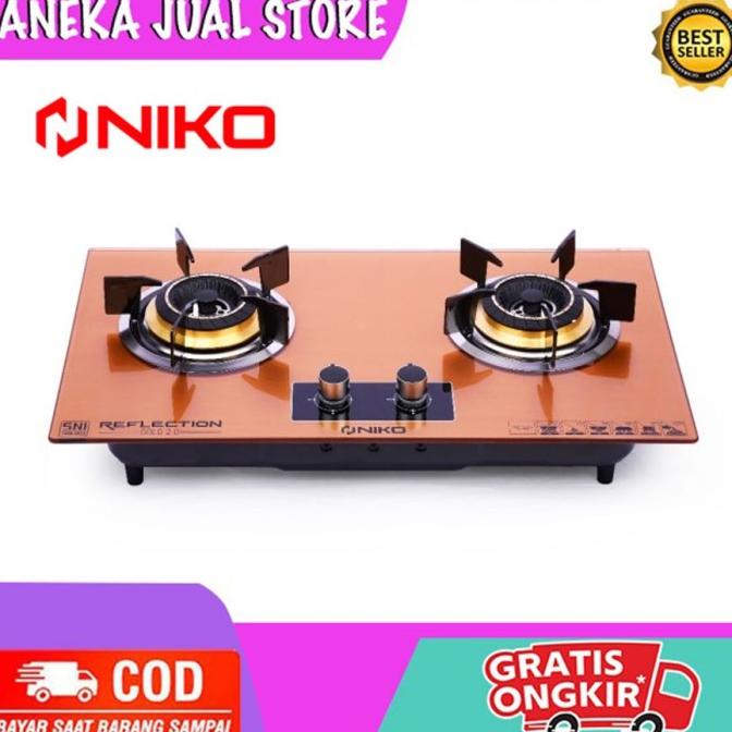 Jual Niko Reflection Gold Kompor Gas Kaca Tungku Bisa Tanam Dan