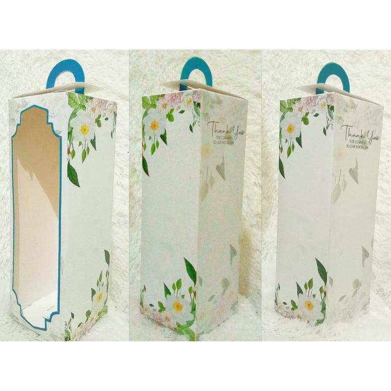 

PROMO Dus botol souvenir/dus thumbler 7x7x21 Ivory tosca MURAH