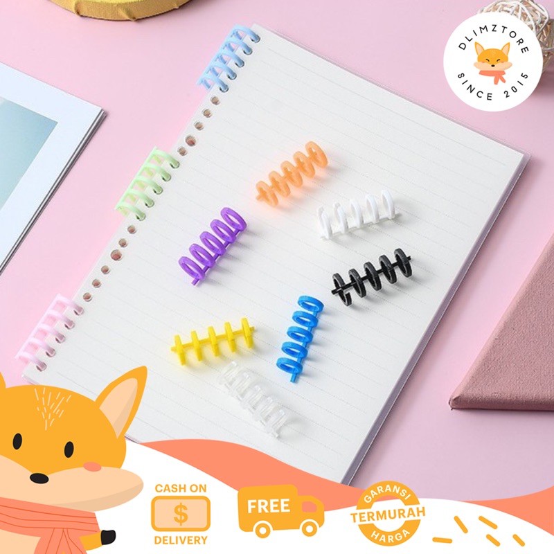 

[NIQNIQ] Ring Binding Binder Plastik 30 Lubang Ukuran A4 B5 A5 A6 Spiral Binder DIY Loose Leaf Paper - ST320