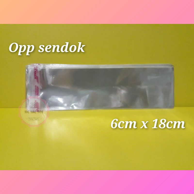 opp sendok / opp 6cm x 18cm