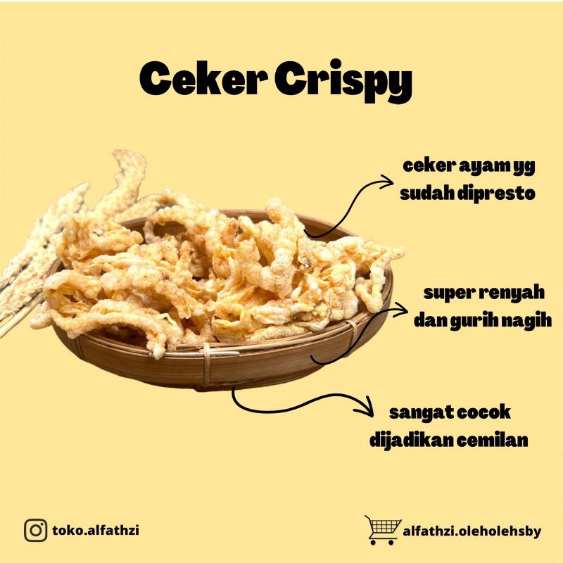 

✨Oleh-Oleh Surabaya✨ Kripik Ceker Ayam Crispy Original 100gr