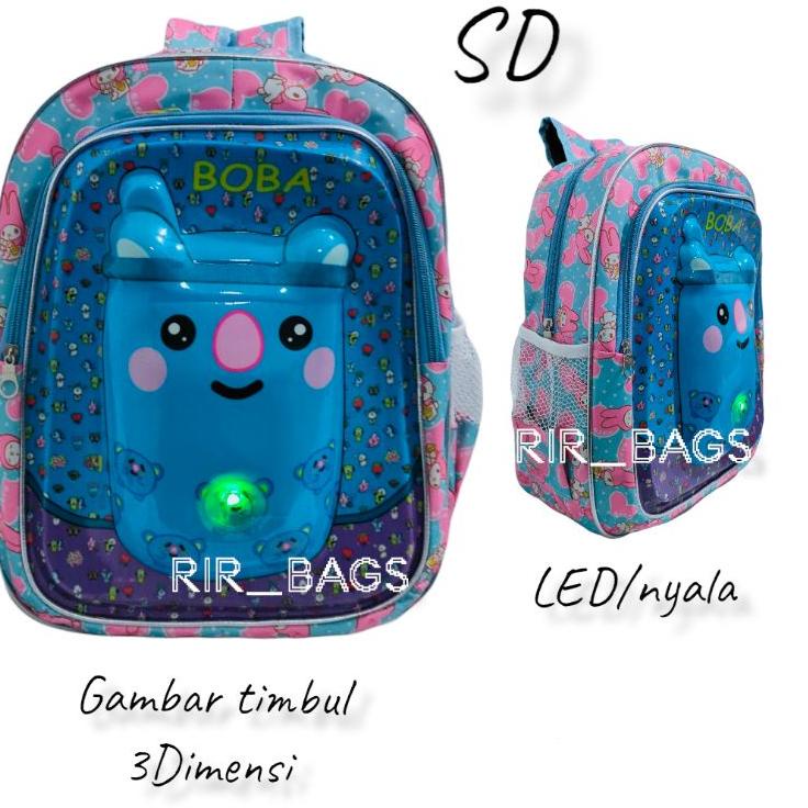 ⸨XiZ♛⸩ ⭐️ Tas sekolah anak Boba/Tas sekolah anak blecpink SD/Tas anak perempuan/Tas anak karakter lu